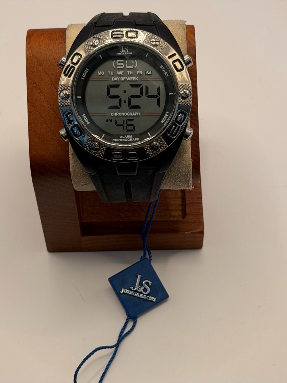 Joshua & Sons JS66GY Quartz‎ Digital Watch, with Tags, 262$